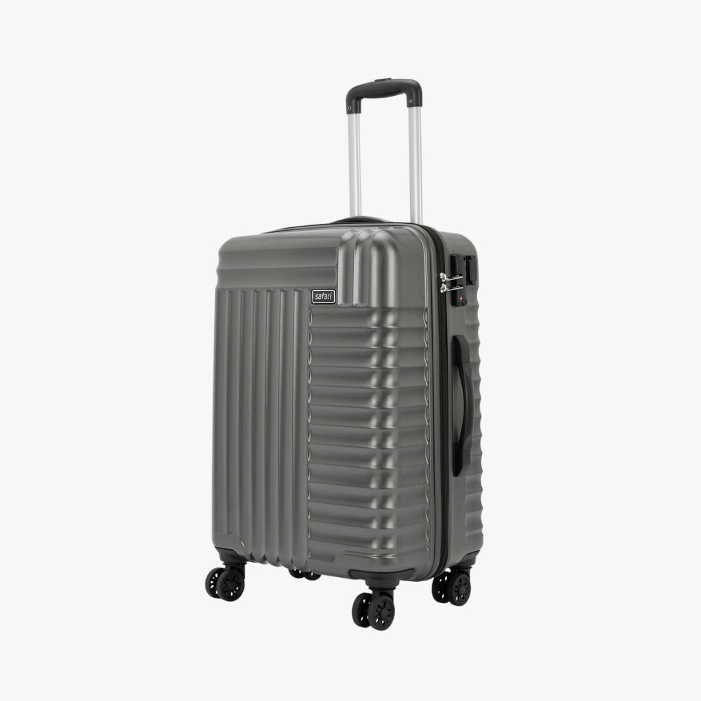 Apex Hard Luggage with Dual Wheels and USB Port - Gun Metal