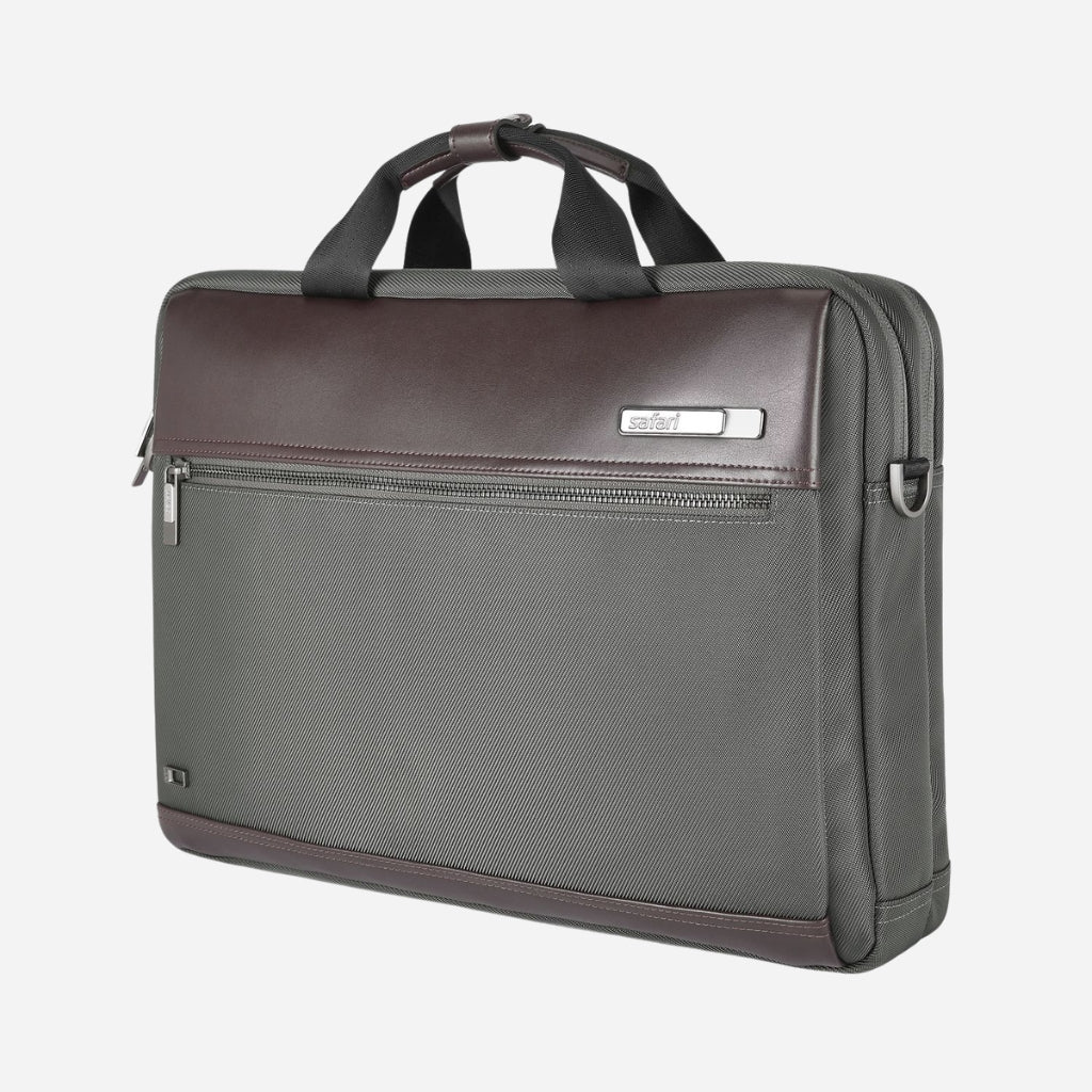 Safari Crest Messenger Bag with Dual compartments - Grey