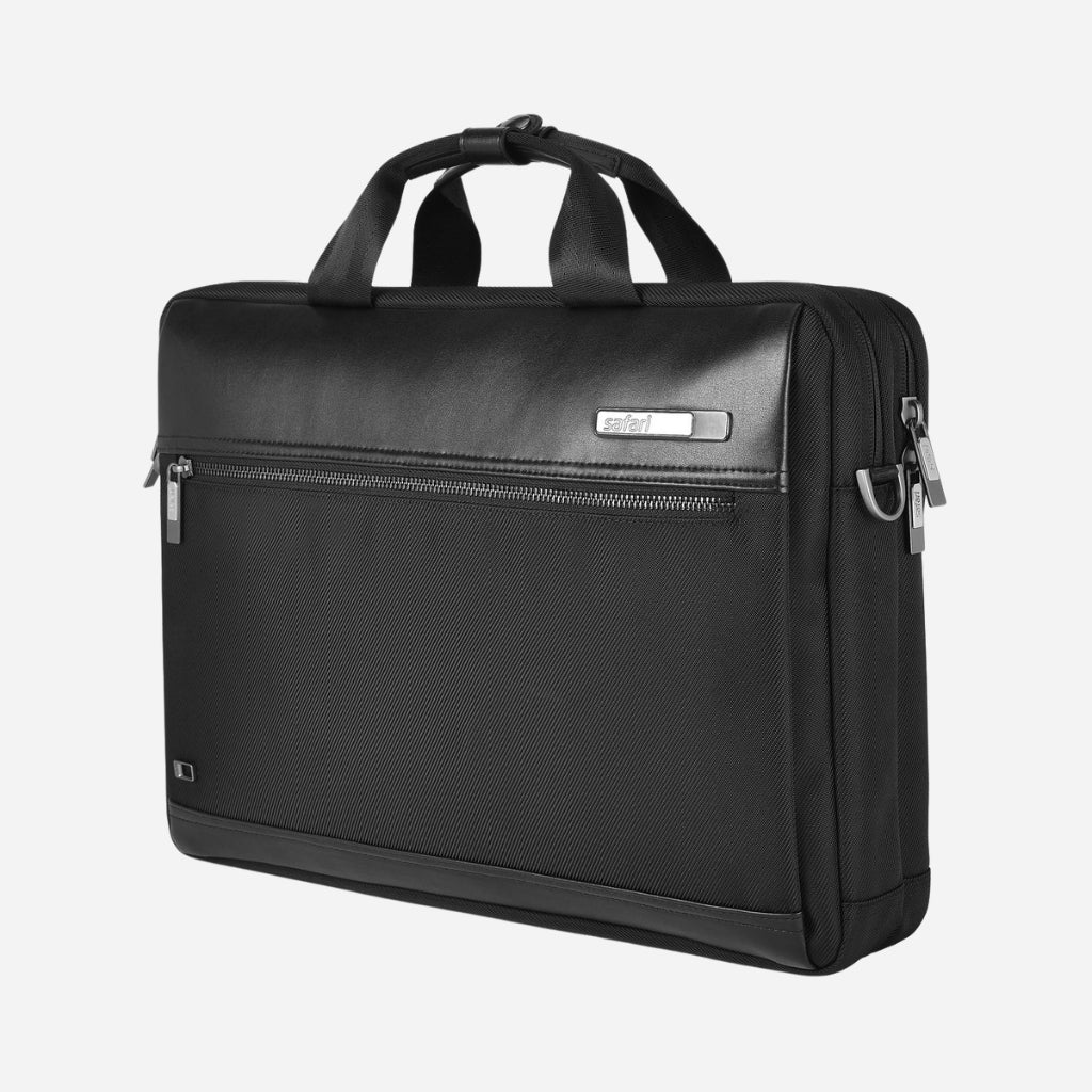 Safari Crest Messenger Bag with Dual compartments - Black