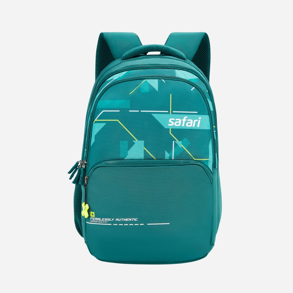Safari Trio 11 37L Teal School Backpack with Padded Back & Easy Access Pockets