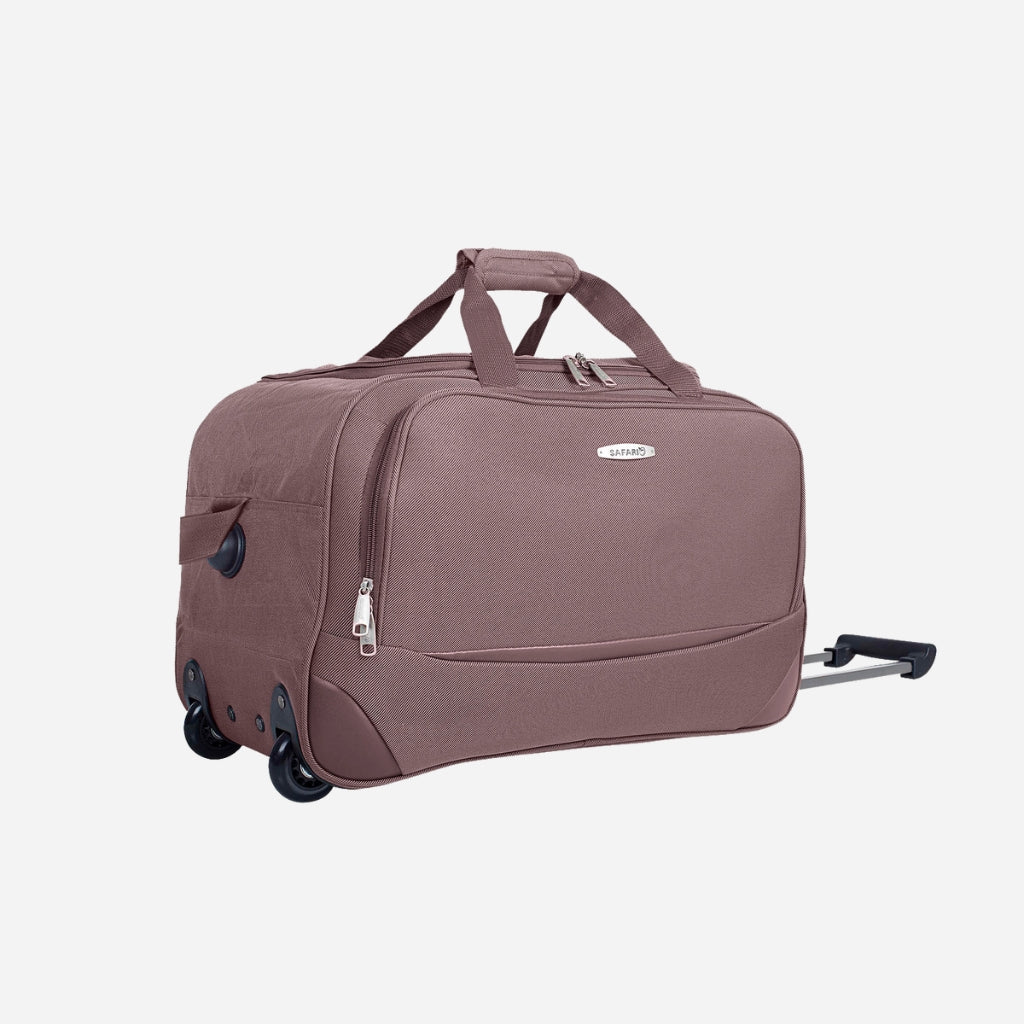 Safari Vista Superior Brown Rolling Duffle With Wheels Brown