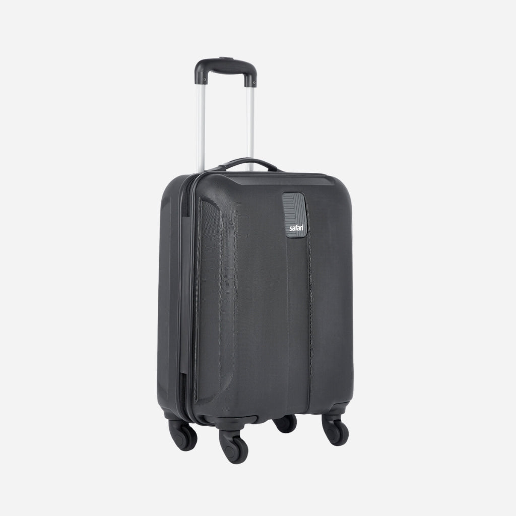 Safari Thorium Sharp Anti scratch BlackTrolley Bag with 360° Wheels