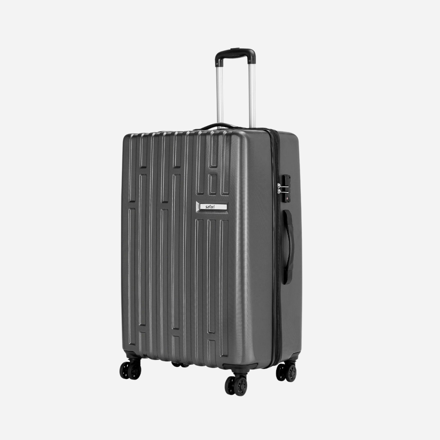 Safari Truce 4W Silver Trolley Bag with Dual Wheels & TSA Lock