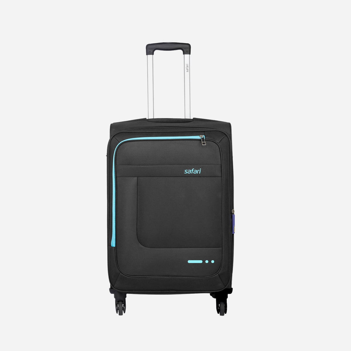 Zenon 4W Black Trolley Bag with 360° Wheels