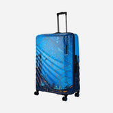 Safari Brooklyn Printed Blue Trolley Bag with TSA Lock, Dual wheels, Side Hooks and Wet Pouch