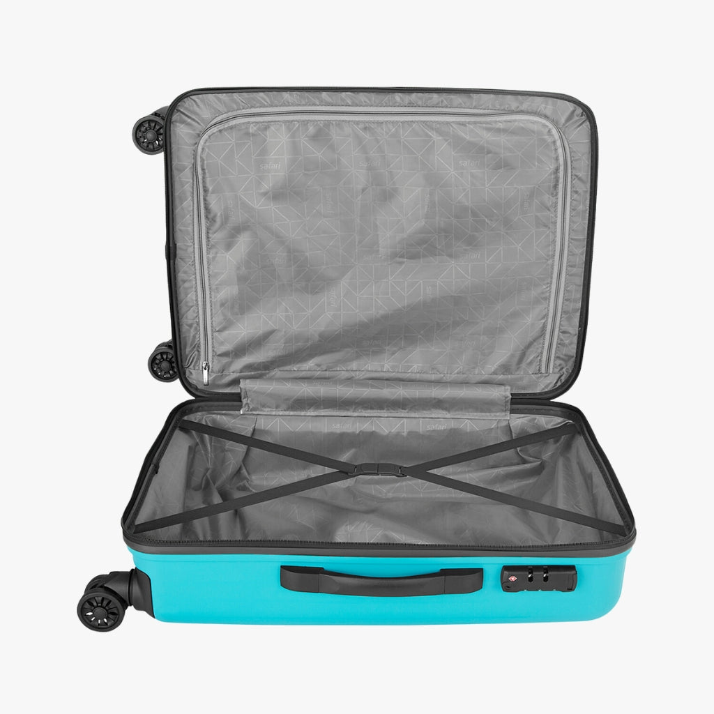 Safari Xylo Cyan Trolley Bag with Dual Wheels