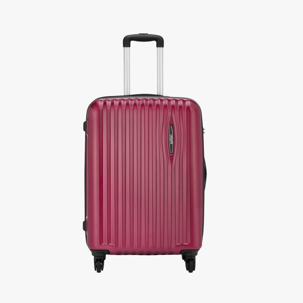 Safari Glimpse Wine Red Trolley Bag with 360° Wheels