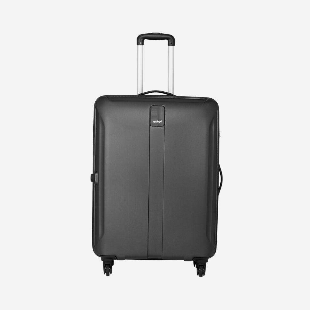Safari Thorium Sharp Anti scratch BlackTrolley Bag with 360° Wheels