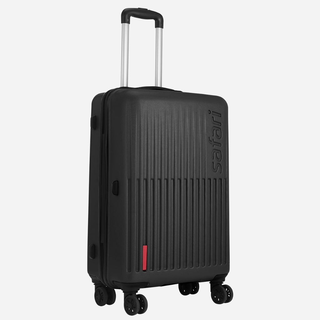Safari Astra Black Trolley Bag with Dual Wheels & Organised Interiors