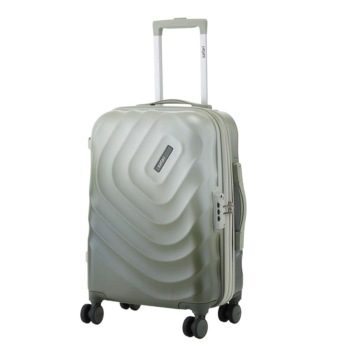 Safari Haze Tropica Trolley Bag with TSA Lock, Dual wheels, Side Hooks and Anti-theft Zipper
