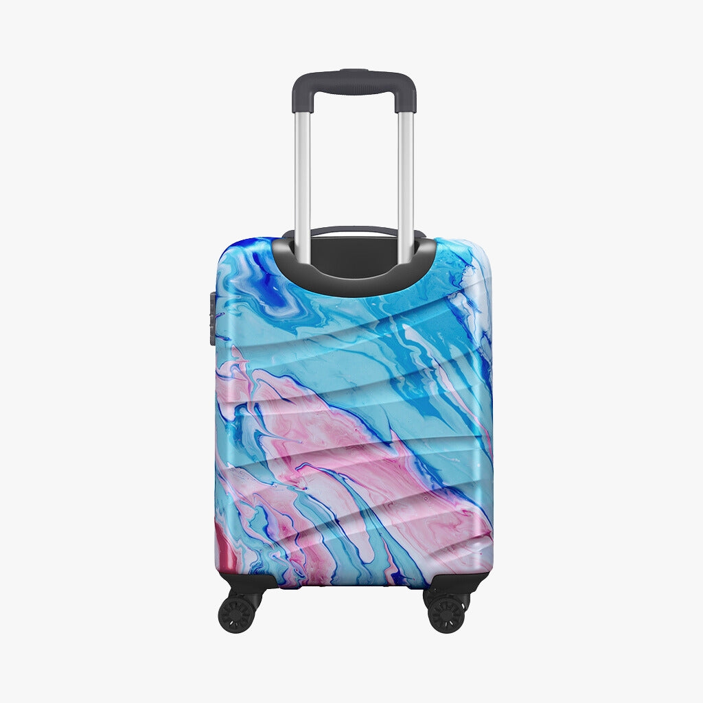 Safari Hue Set of 2 Printed Trolley Bags with Dual Wheels