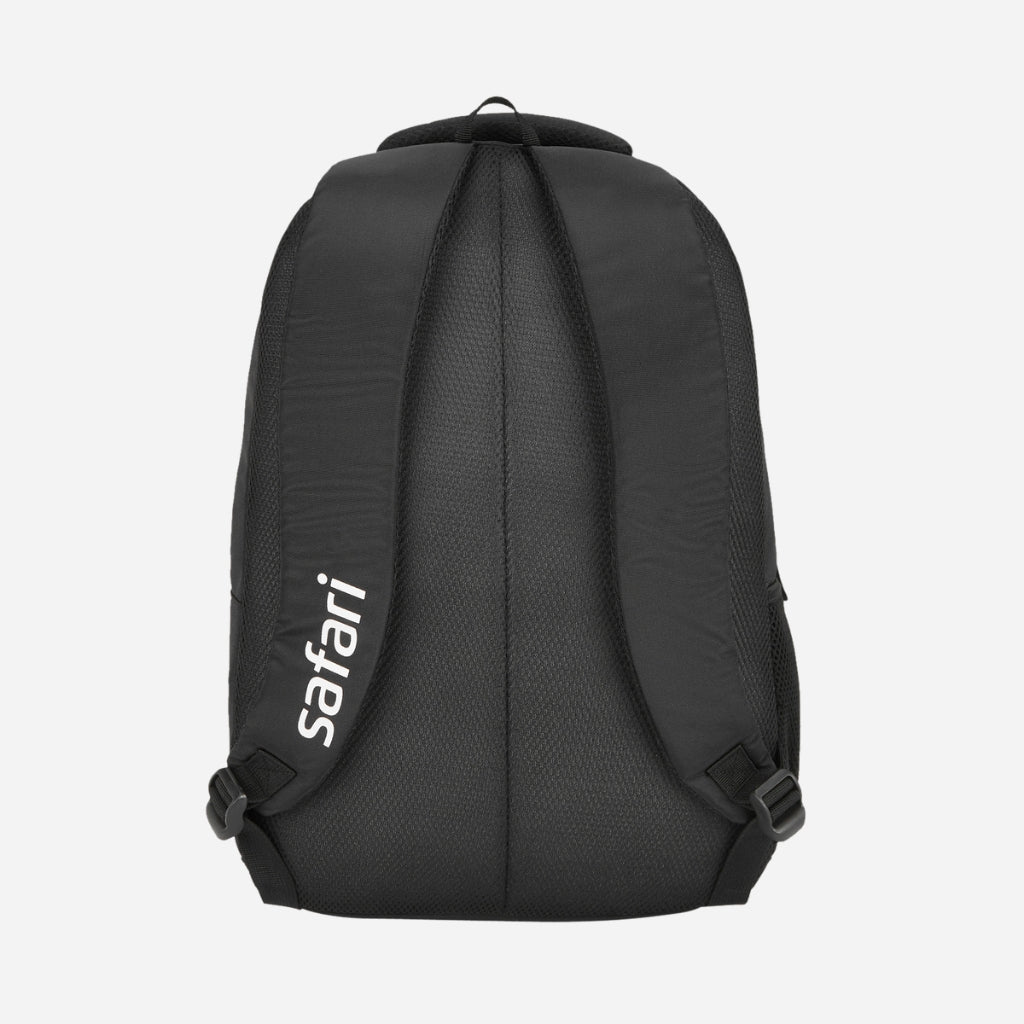 Safari Trio 11 37L Black School Backpack with Padded Back & Easy Access Pockets