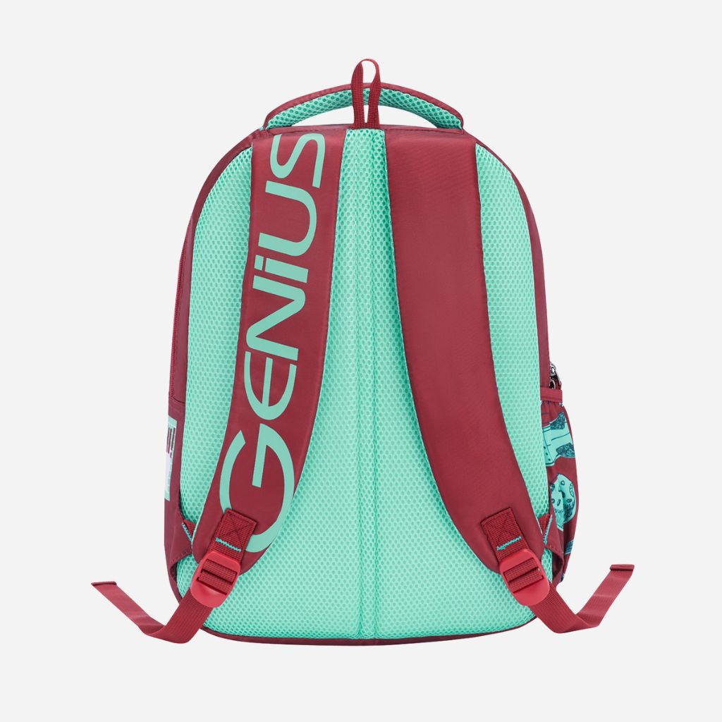 Genius by Safari Astro 23L Red School Backpack with Name Tag