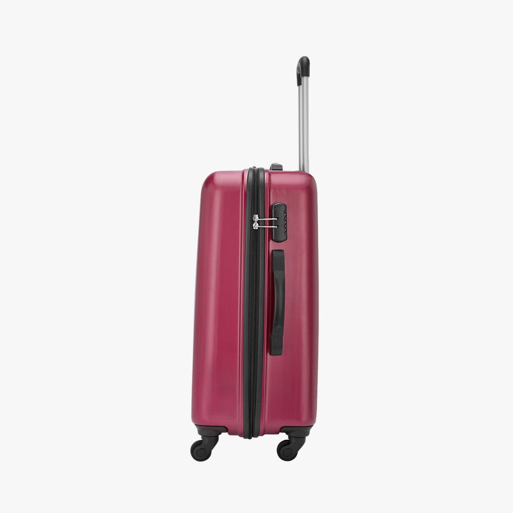 Safari Glimpse Wine Red Trolley Bag with 360° Wheels