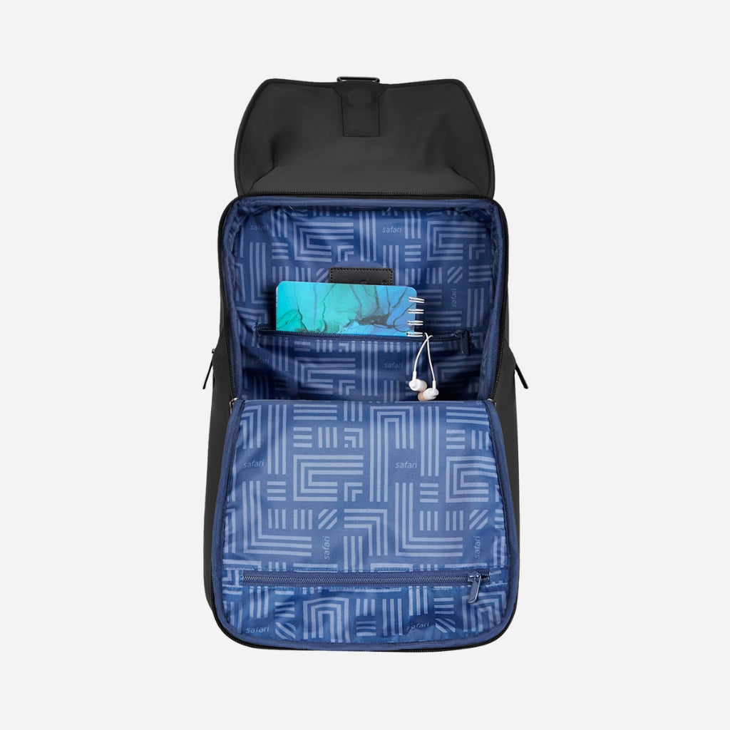 Safari Enigma 27L Black Formal Backpack with Laptop Sleeve