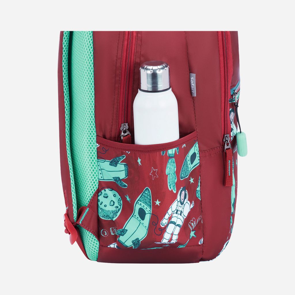 Genius by Safari Astro 23L Red School Backpack with Name Tag