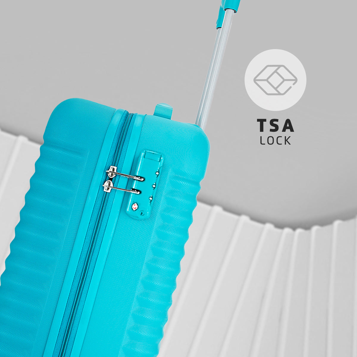 Safari Aerodyne Cyan Lightweight Trolley Bag with TSA Lock and Airline Compliant Sizing