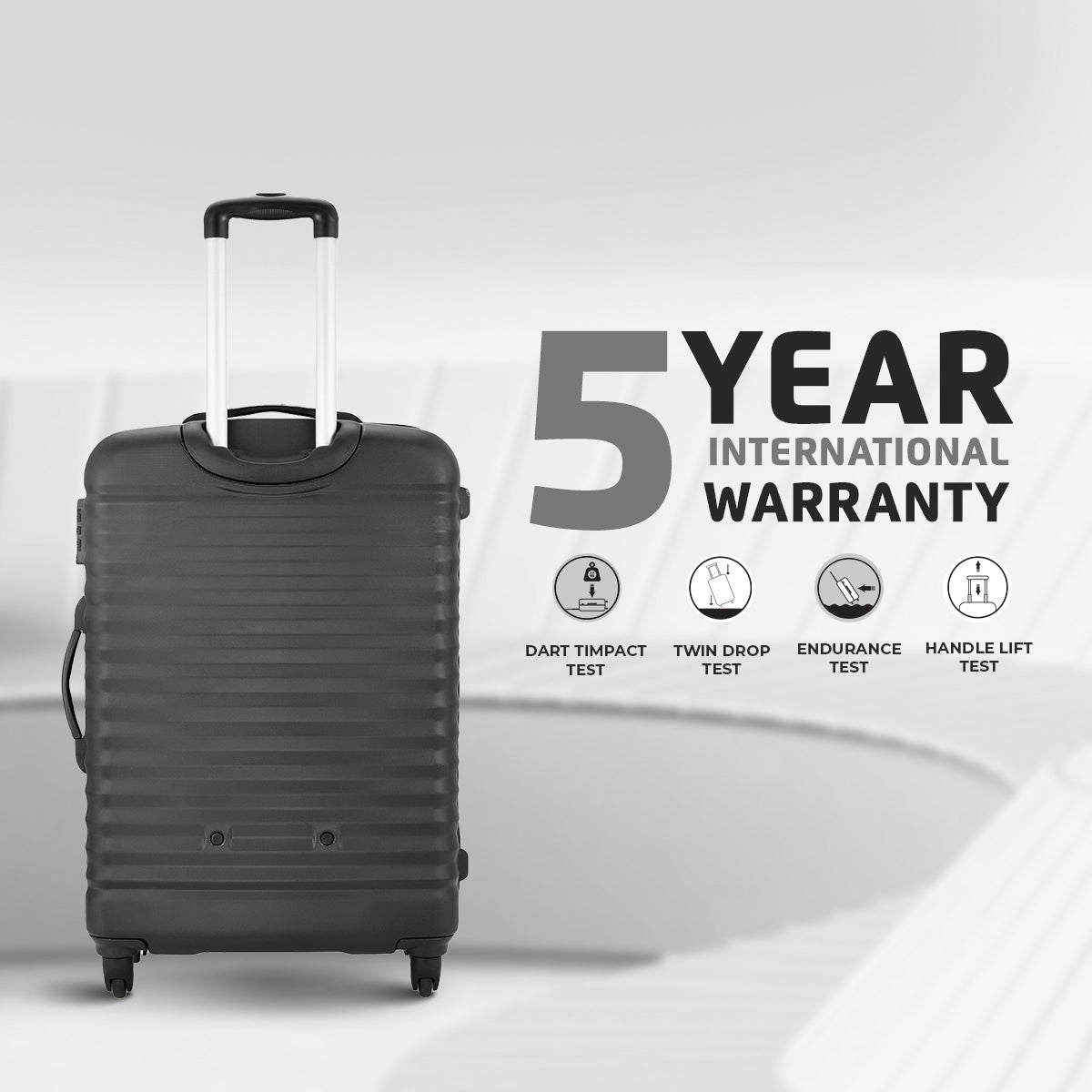 Safari Aerodyne Black Lightweight Trolley Bag with TSA Lock and Airline Compliant Sizing