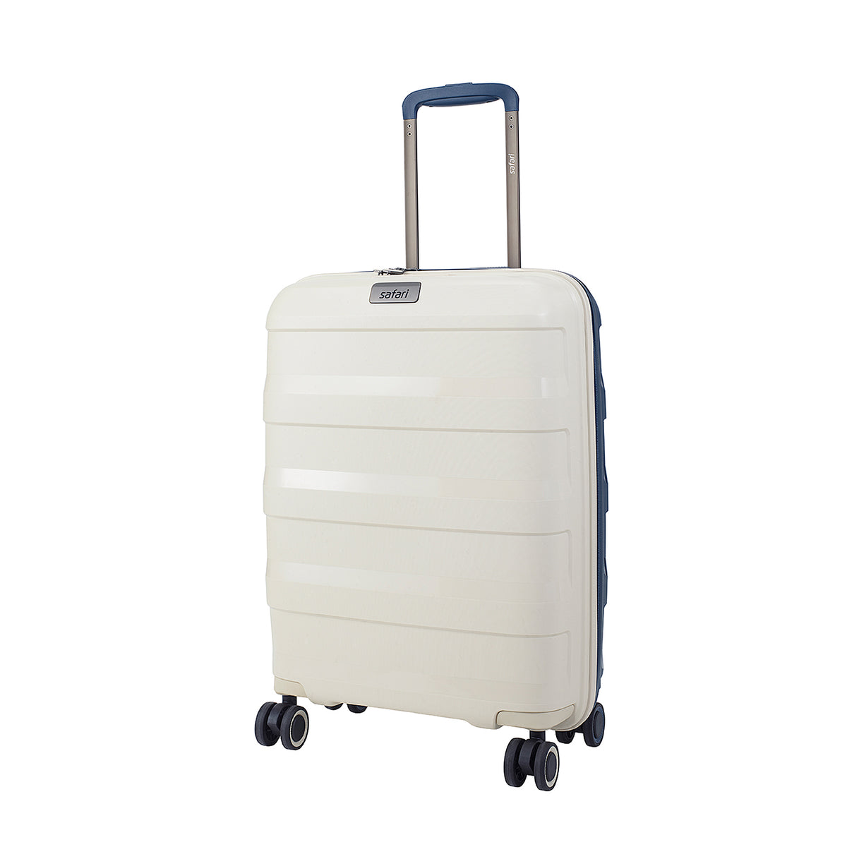 Safari Aeroglide Trolley Bag with TSA lock and Anti-Theft Zipper White
