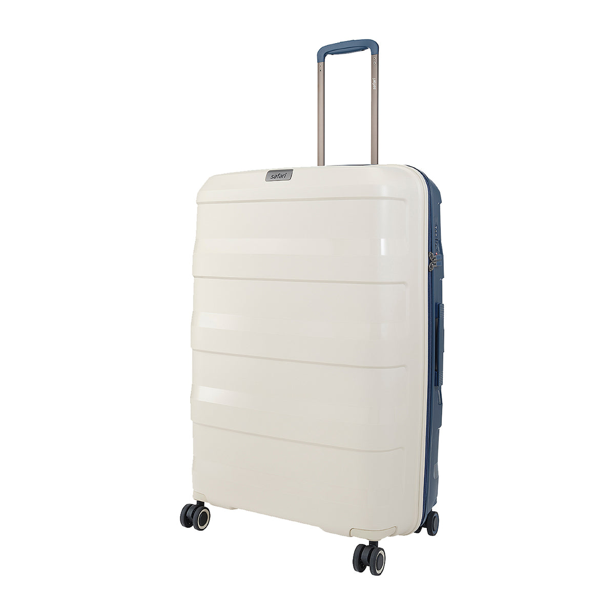 Safari Aeroglide Trolley Bag with TSA lock and Anti-Theft Zipper White