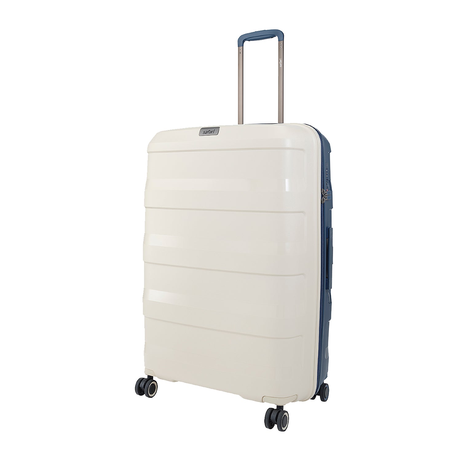 Safari Aeroglide Trolley Bag with TSA lock and Anti-Theft Zipper White