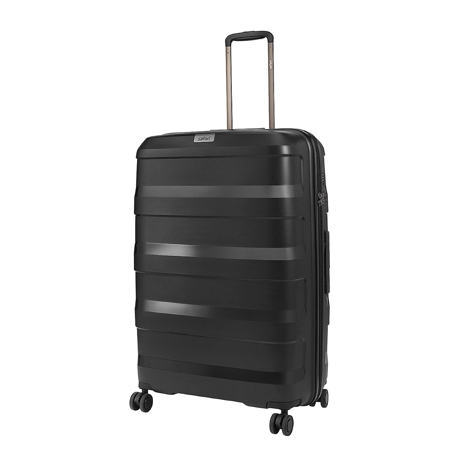 Safari Aeroglide Trolley Bag with TSA lock and Anti-Theft Zipper Black