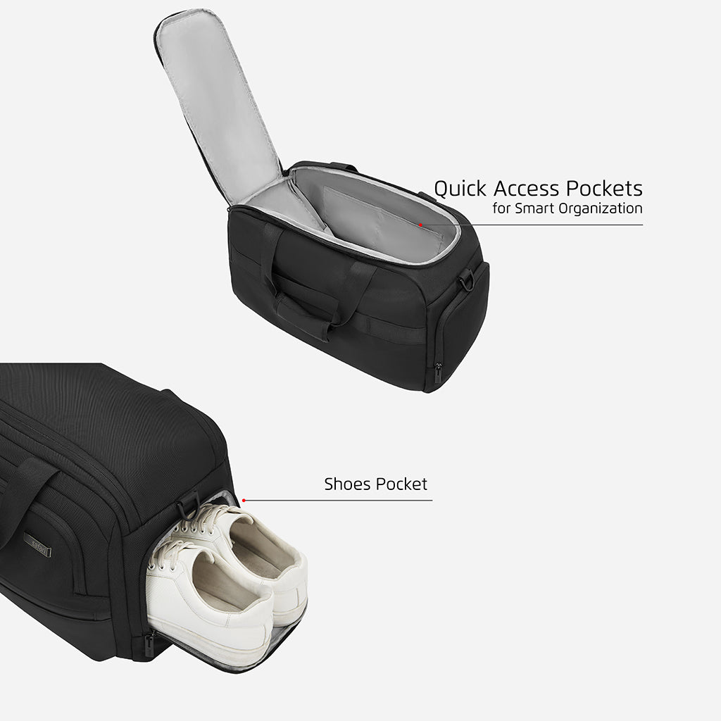 Safari Select Aria Duffle Bag Black with laptop compartment