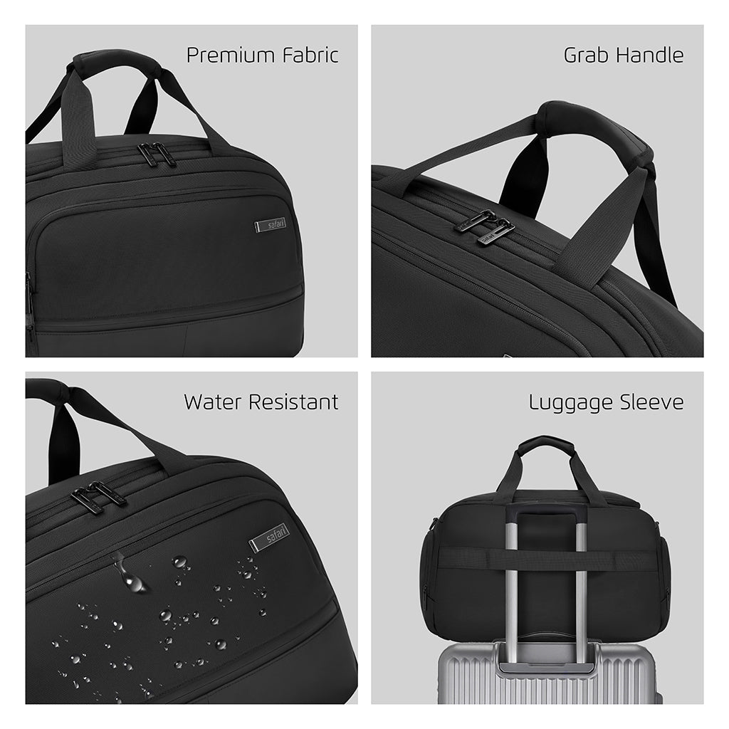 Safari Select Aria Duffle Bag Black with laptop compartment