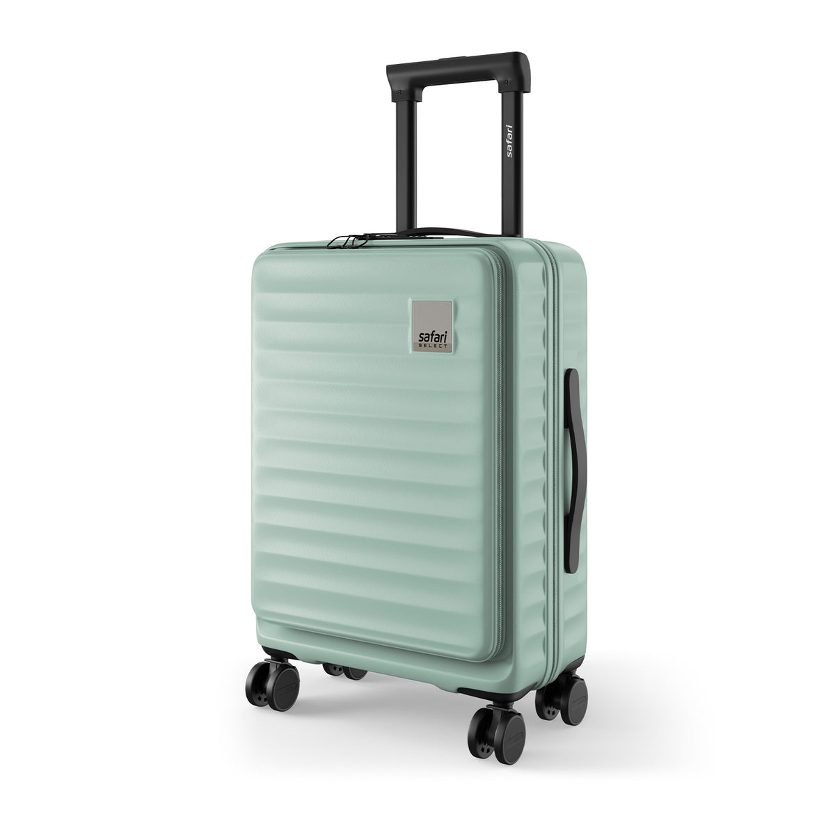 Safari Select Froniq Fresh mint Front opening Trolley Bag with TSA Lock, Dual wheels and Anti-Theft Zipper