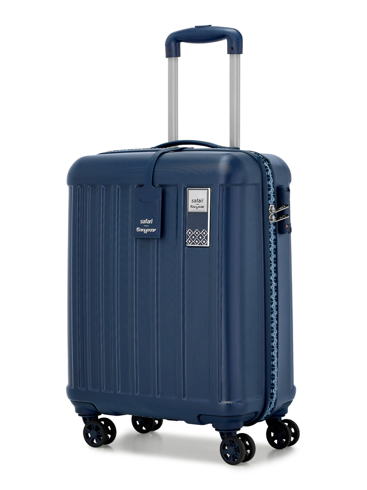 Safari x Manyavar Eterna Wedding Trolley Bag with Dual Wheels and TSA lock - Graphite Blue