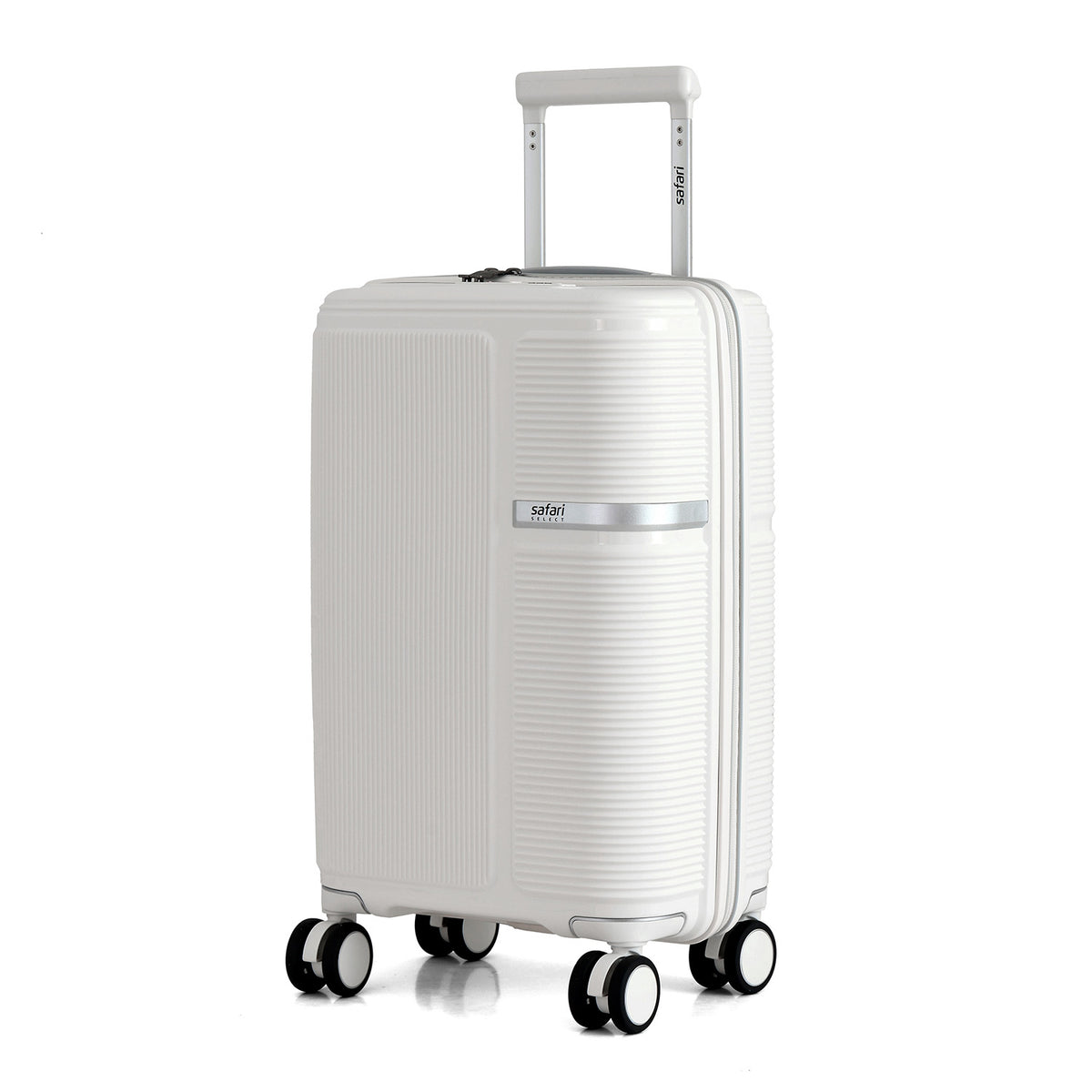 Safari Trunk Pro Trolley Bag with TSA lock and Dual Wheels - Winter White