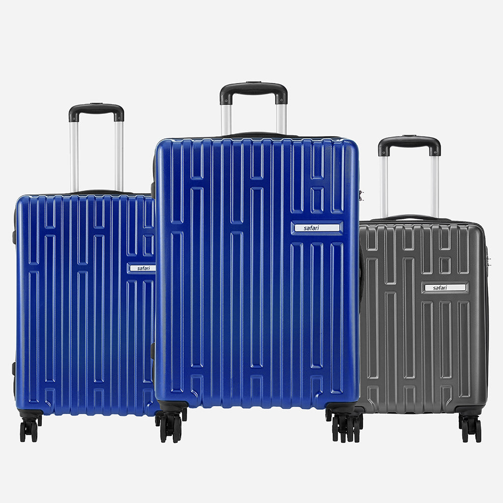 Safari Cargo Neo Set of 3 TSA Lock Trolley Bags with 360° Wheels