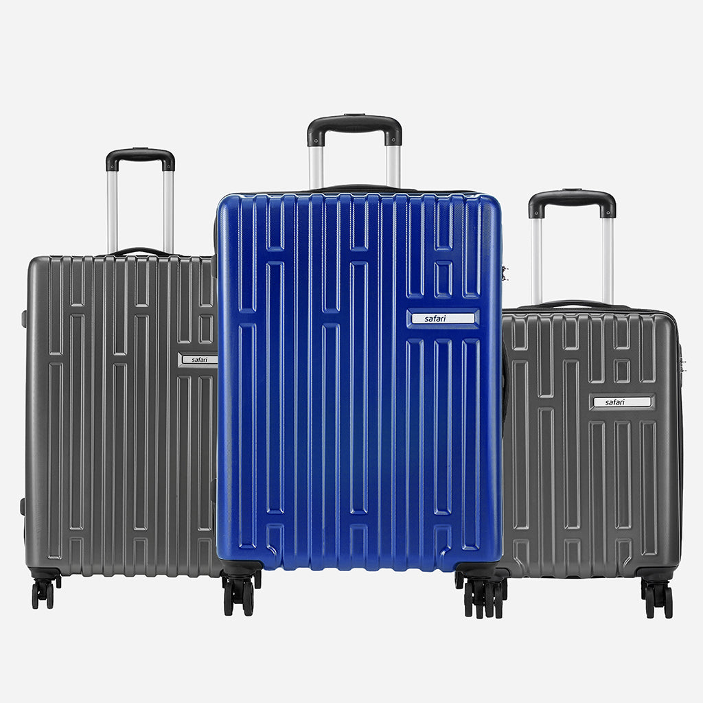 Safari Cargo Neo Set of 3 TSA Lock Trolley Bags with 360° Wheels
