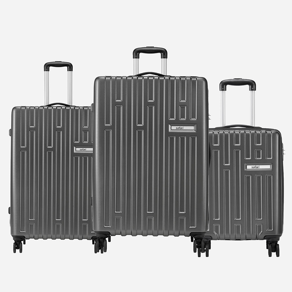 Safari Cargo Neo Set of 3 TSA Lock Trolley Bags with 360° Wheels