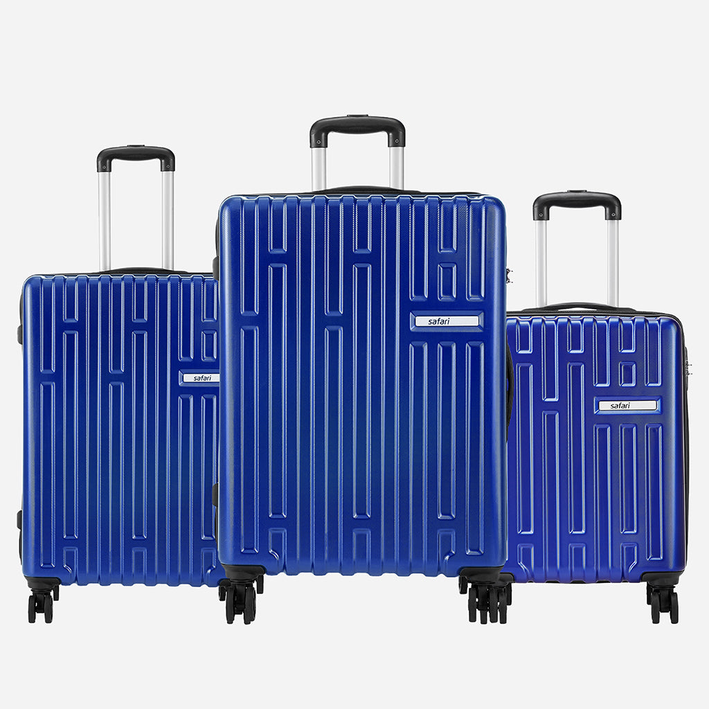 Safari Cargo Neo Set of 3 TSA Lock Trolley Bags with 360° Wheels