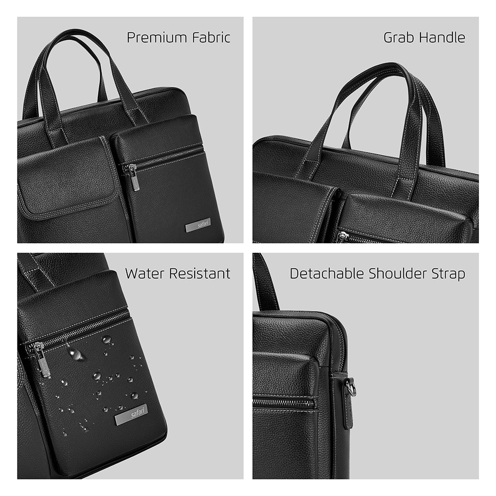 Safari Fable Messenger Bag with Dual compartments - Black