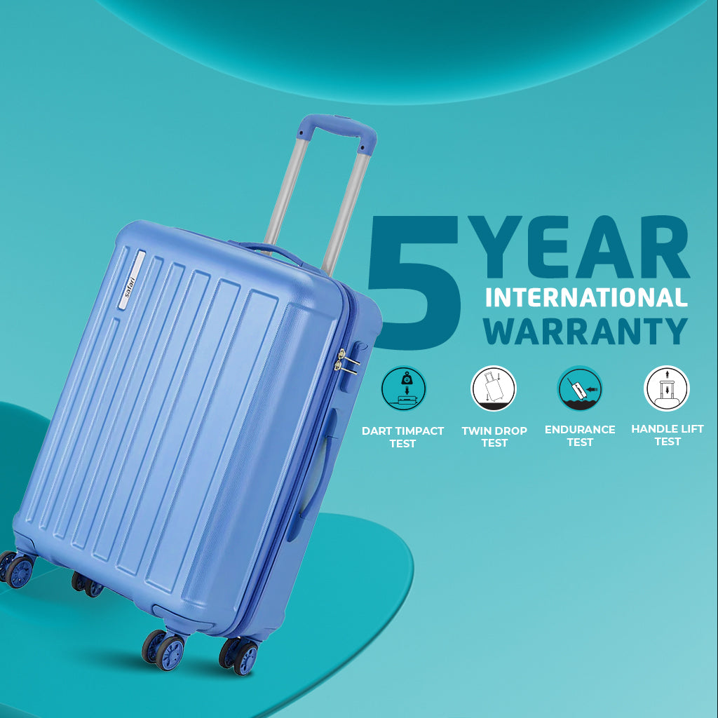 Safari Linea Pearl Blue Trolley Bag with Dual Wheels