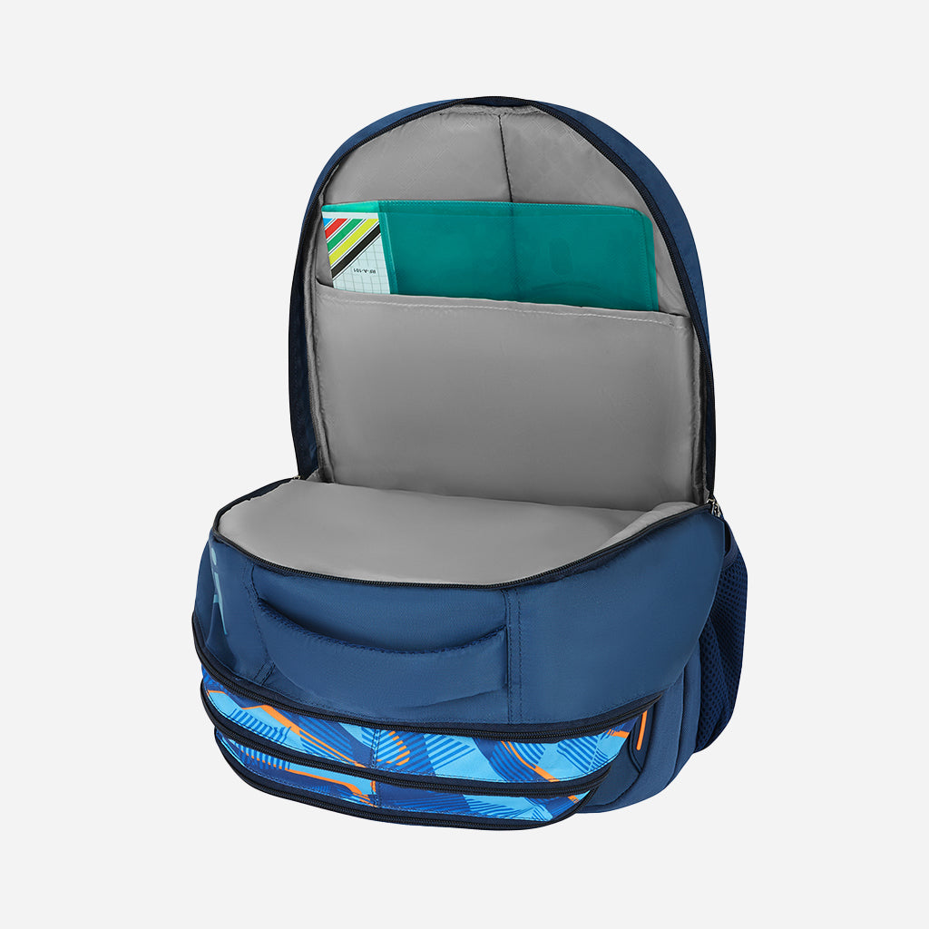 Safari Mega 13 43L Blue School Backpack with with Easy Access Pockets