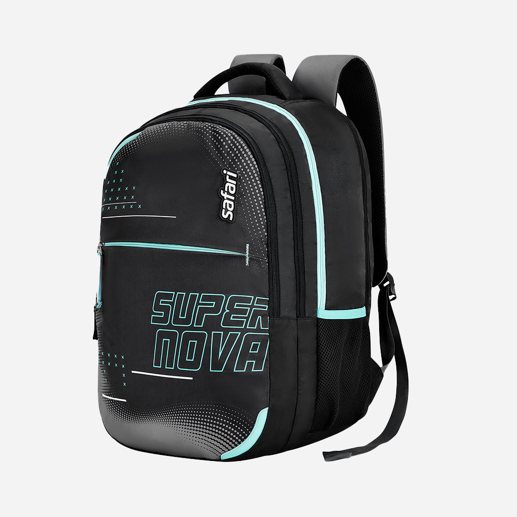 Safari Mega 14 43L Black School Backpack with with Easy Access Pockets