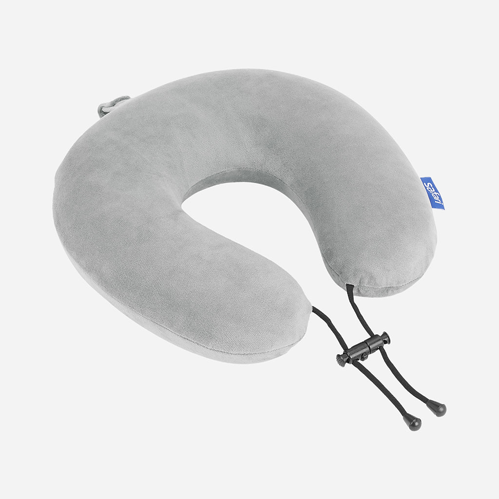 Safari Basic Neck Pillow With Washable Cover - Grey