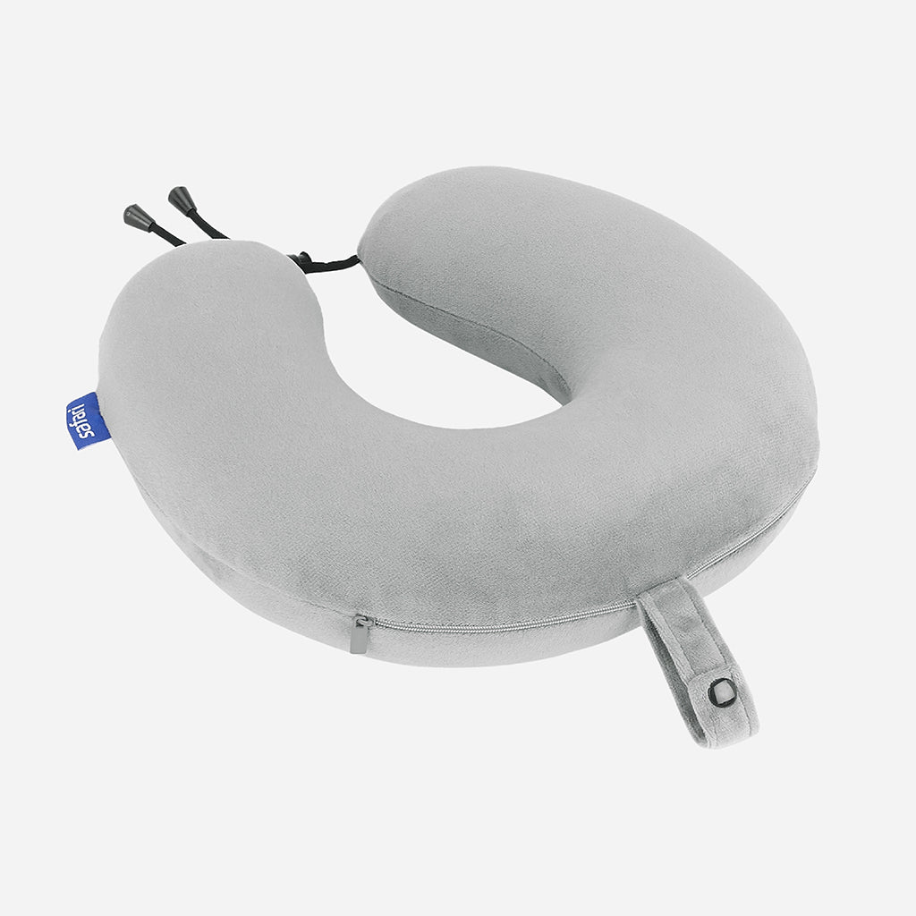 Safari Basic Neck Pillow With Washable Cover - Grey