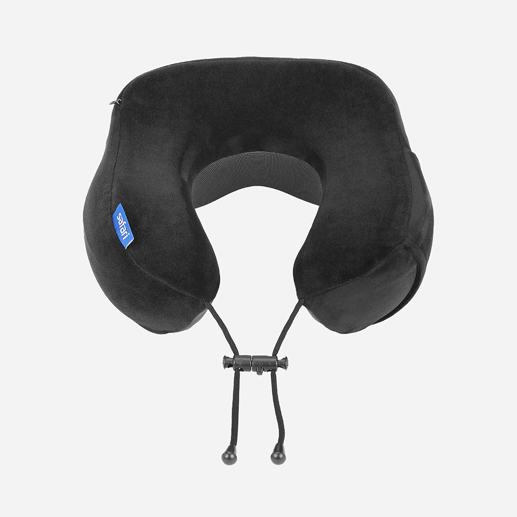 Safari Curve Ergonomic Neckpillow with Removable Cover - Black
