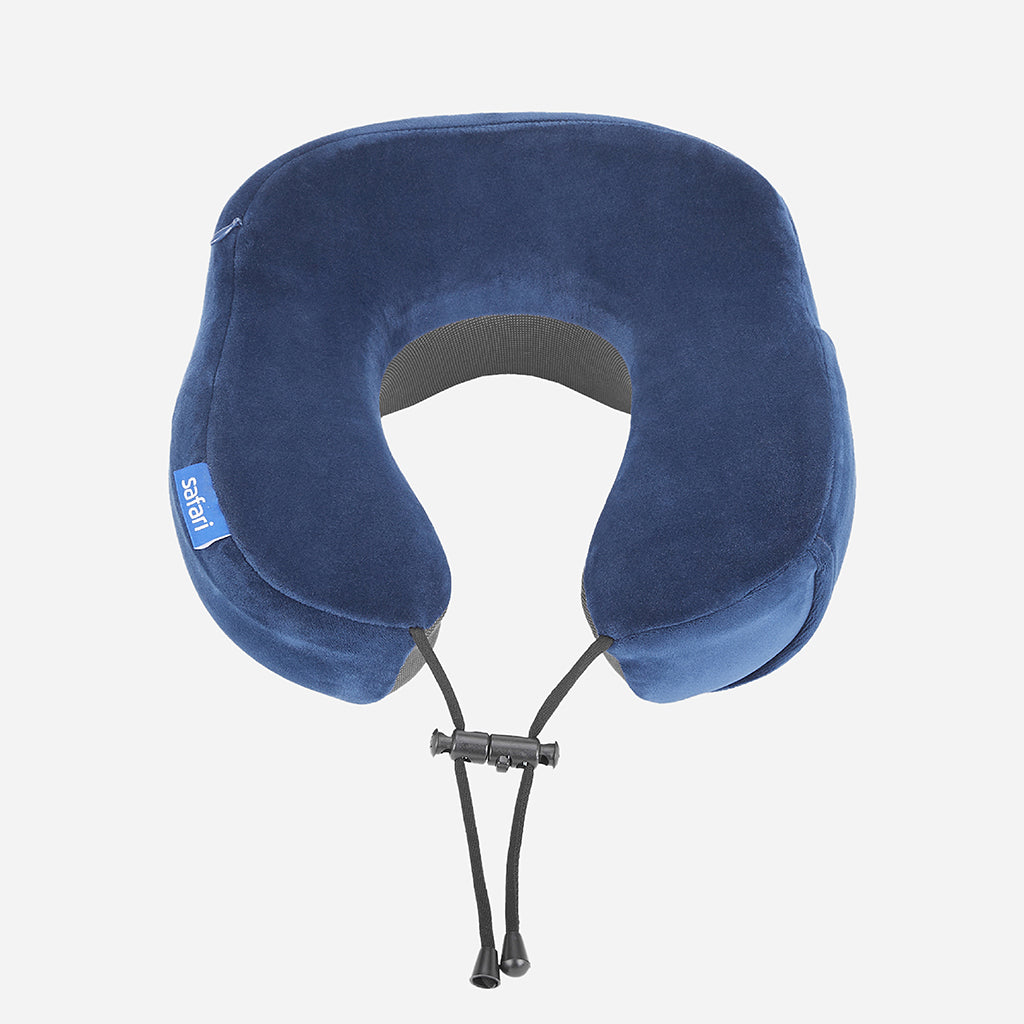 Safari Curve Ergonomic Neckpillow with Removable Cover - Blue