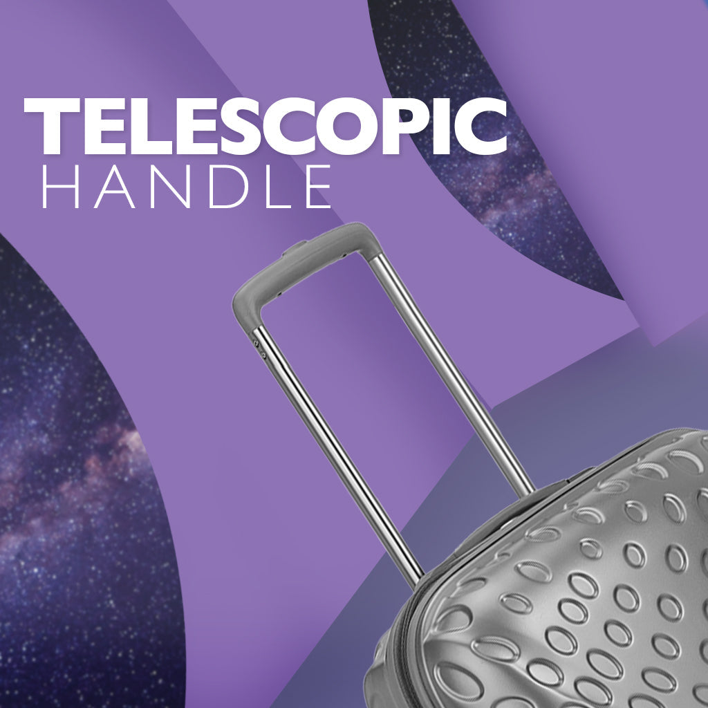 Safari Orbit Set of 3 Silver Trolley Bags with Dual Wheels & Anti Theft Zipper