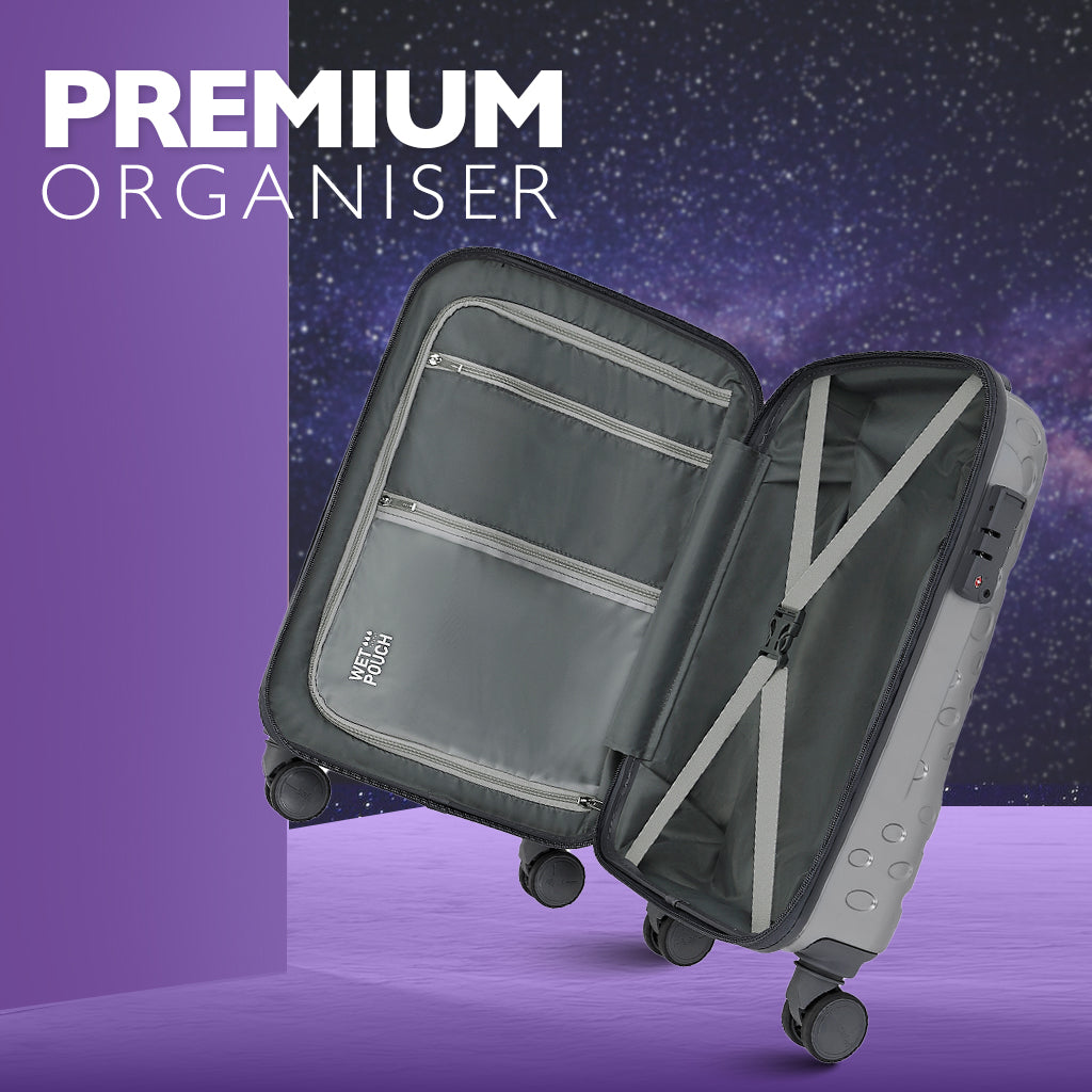 Safari Orbit Trolley Silver Bag with Premium Interior