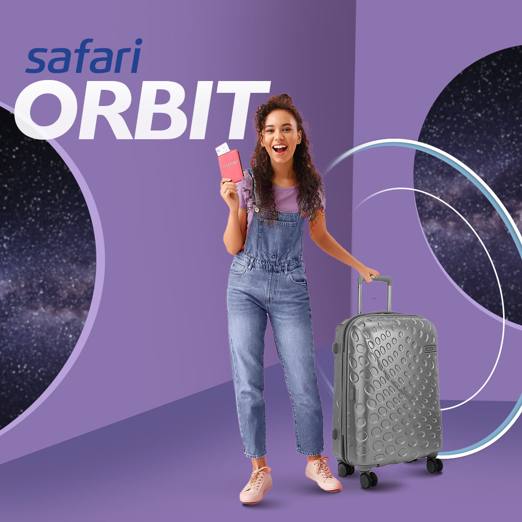 Safari Orbit Trolley Silver Bag with Premium Interior