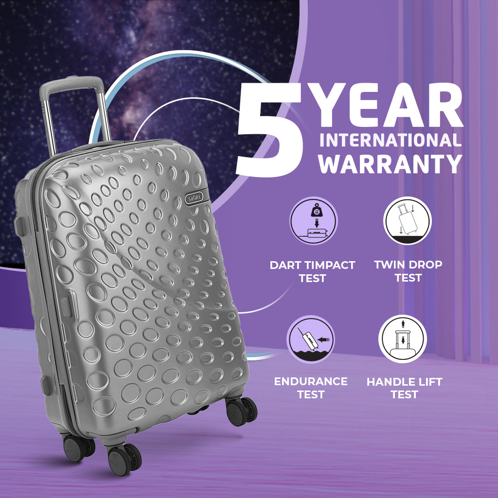 Safari Orbit Trolley Silver Bag with Premium Interior