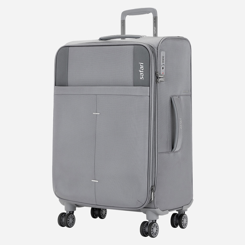 Safari Airpro Set of 2 Grey Lightweight Trolley Bags with 360° Wheels