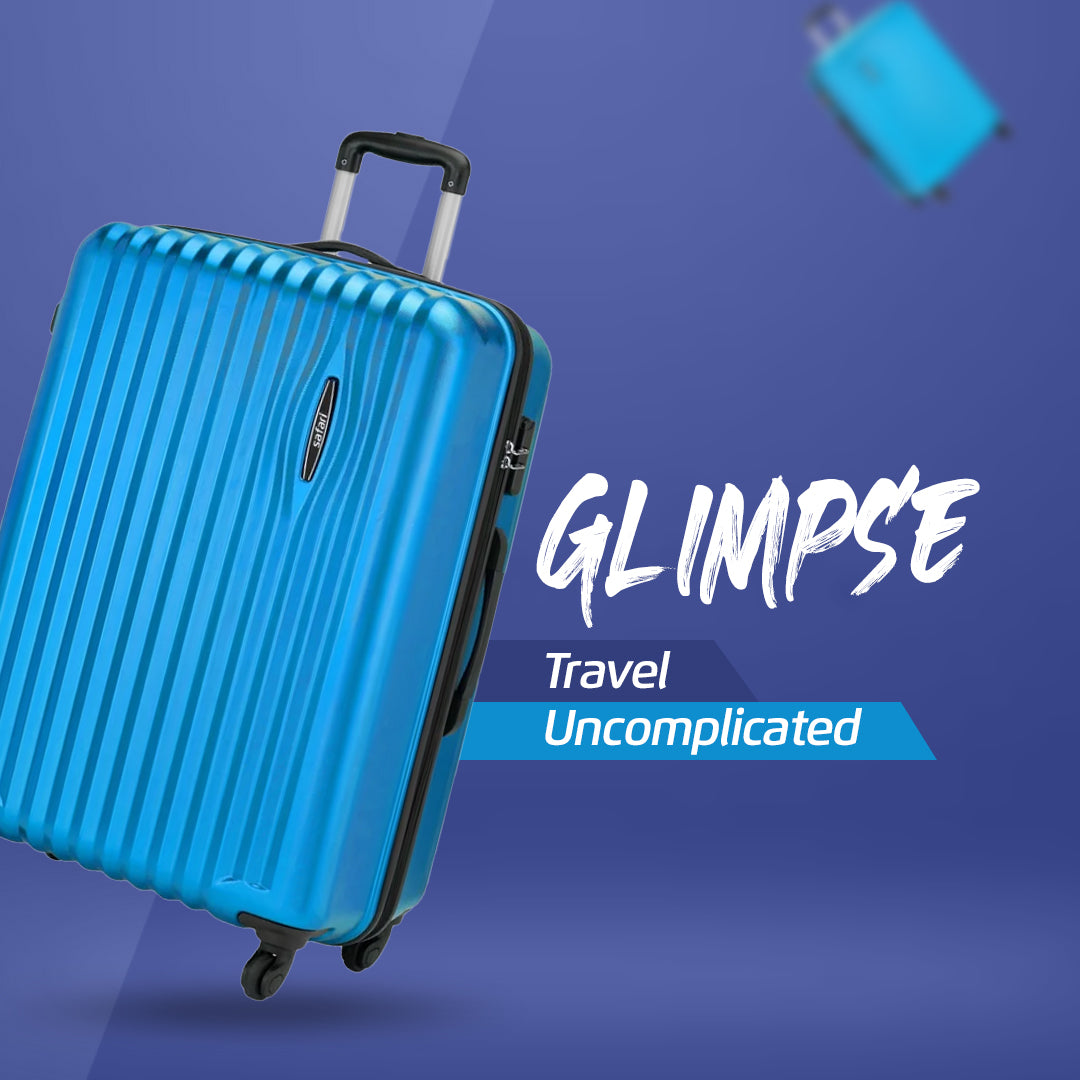 Glimpse Scratch Resistant Hard Luggage - Electric Teal