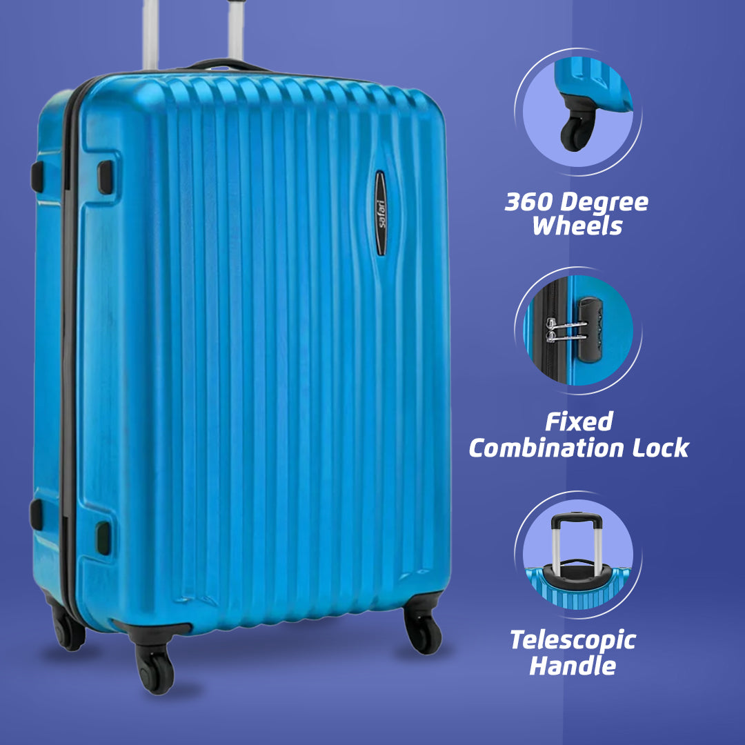 Glimpse hard Luggage combo set (Small and medium) - Electric Blue